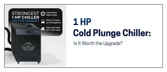 Titan Wellness 1 HP cold plunge chiller with 2600 watt cooling capacity, the strongest 1 HP chiller on the market
