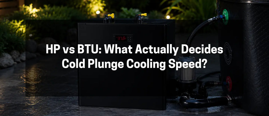 Titan Wellness HP vs BTU comparison for cold plunge chillers.