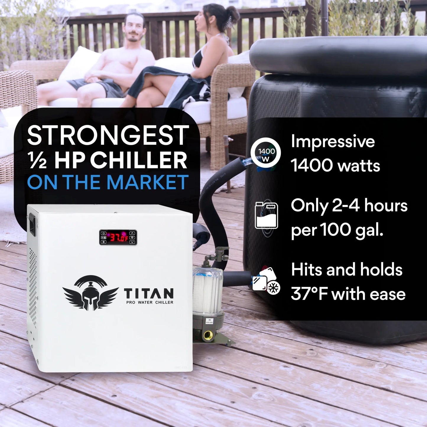1/2 HP Universal Cold Plunge Chiller Titan Wellness