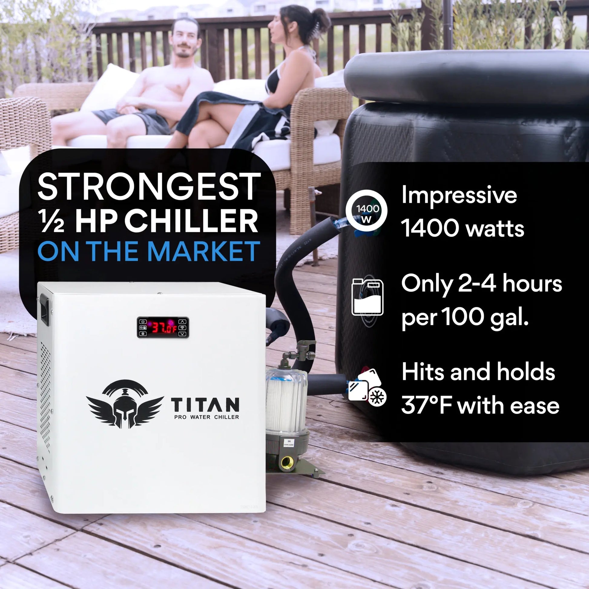 1/2 HP Universal Cold Plunge Chiller Titan Wellness