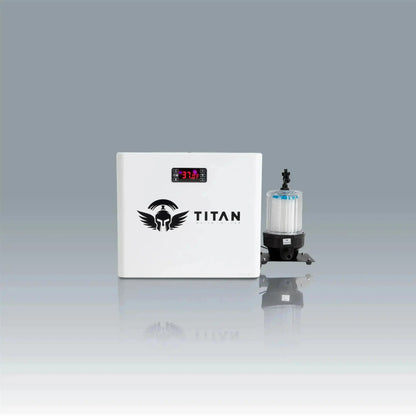 White universal cold plunge chiller by Titan Wellness for temperature controlled ice baths