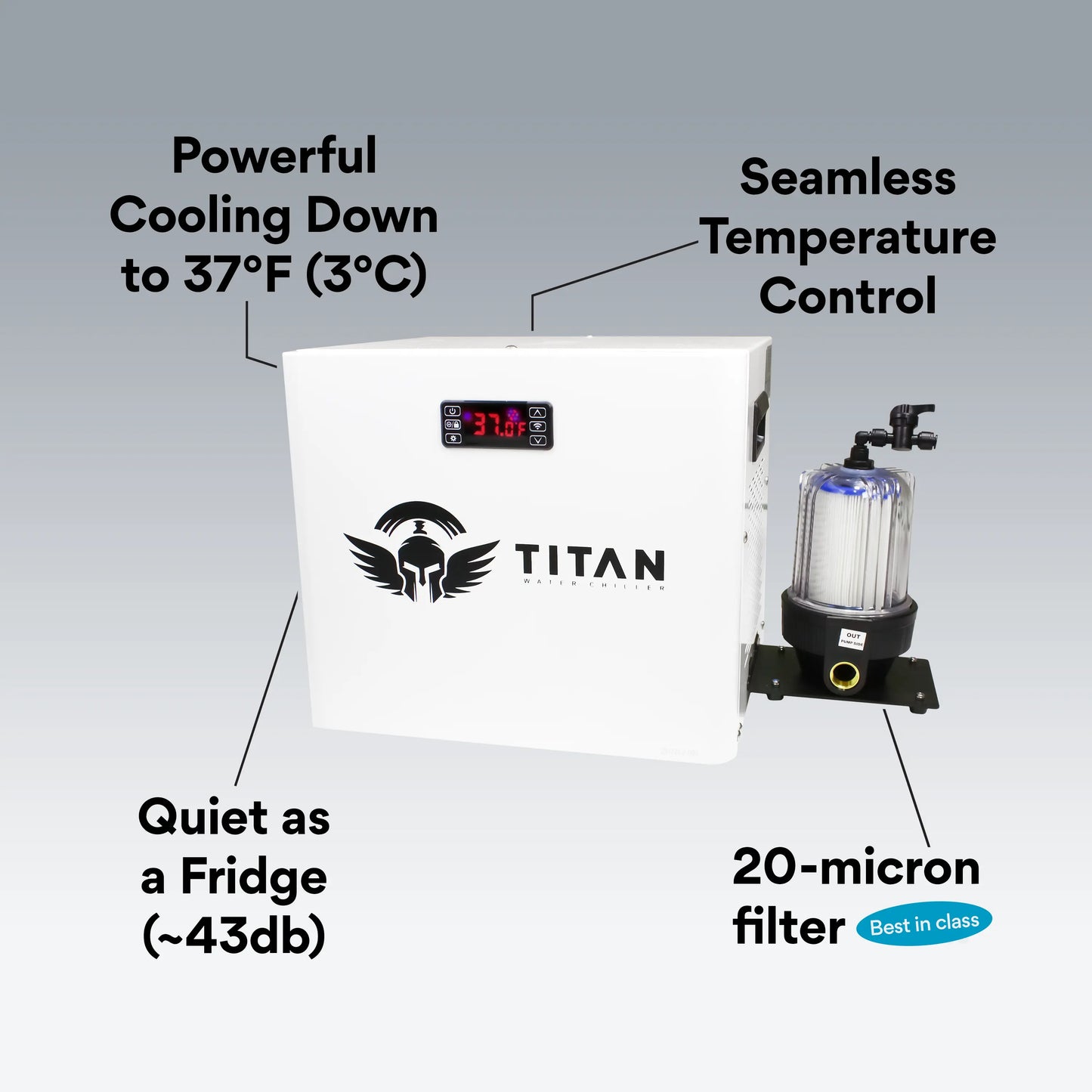 Cold Plunge Chiller White Titan Wellness