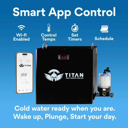 1 HP Universal Cold Plunge Chiller Titan Wellness Black