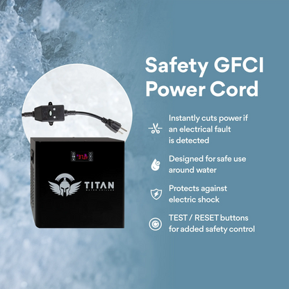 1/3 HP Universal Cold Plunge Chiller Titan Wellness Black