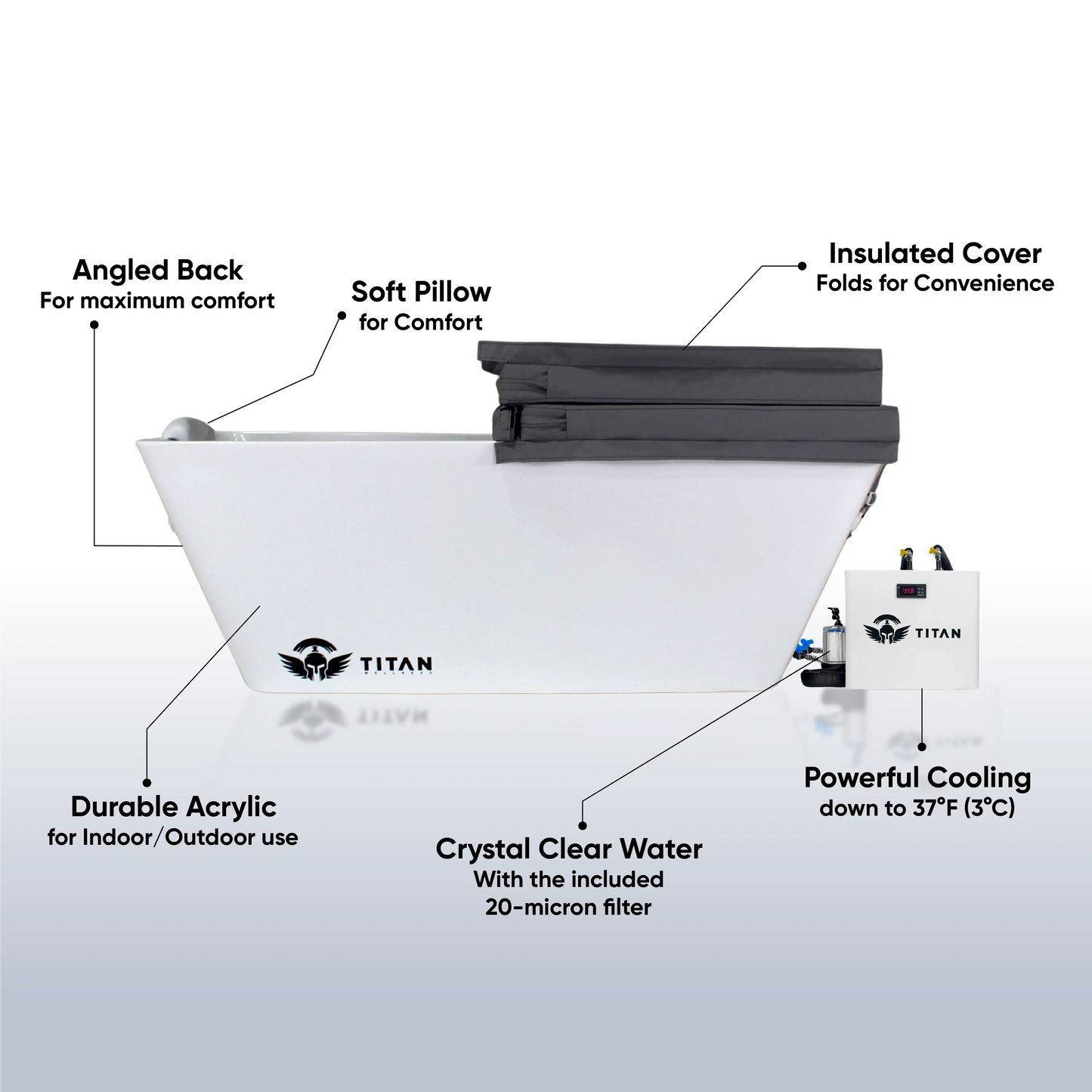 Apex Acrylic Cold Plunge Titan Wellness