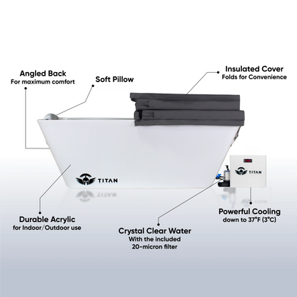 Apex Acrylic Cold Plunge Tub + Chiller Bundle Titan Wellness
