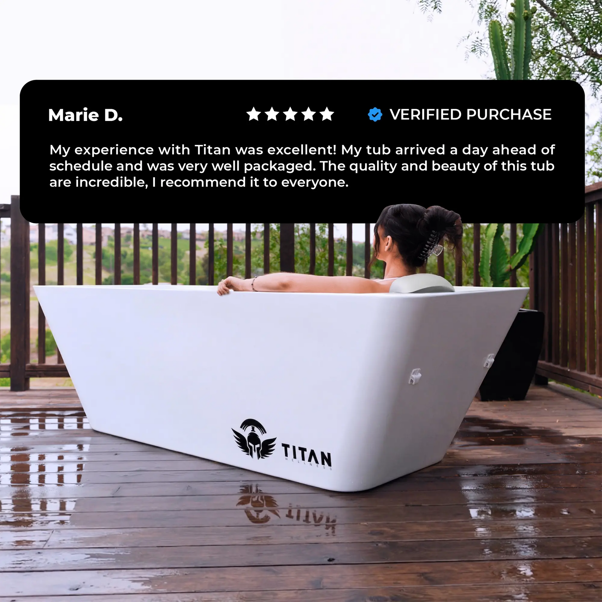 Apex Acrylic Cold Plunge Tub + Chiller Bundle Titan Wellness