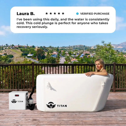 Arctic Triumph Cold Plunge Tub + Chiller Bundle Titan Wellness