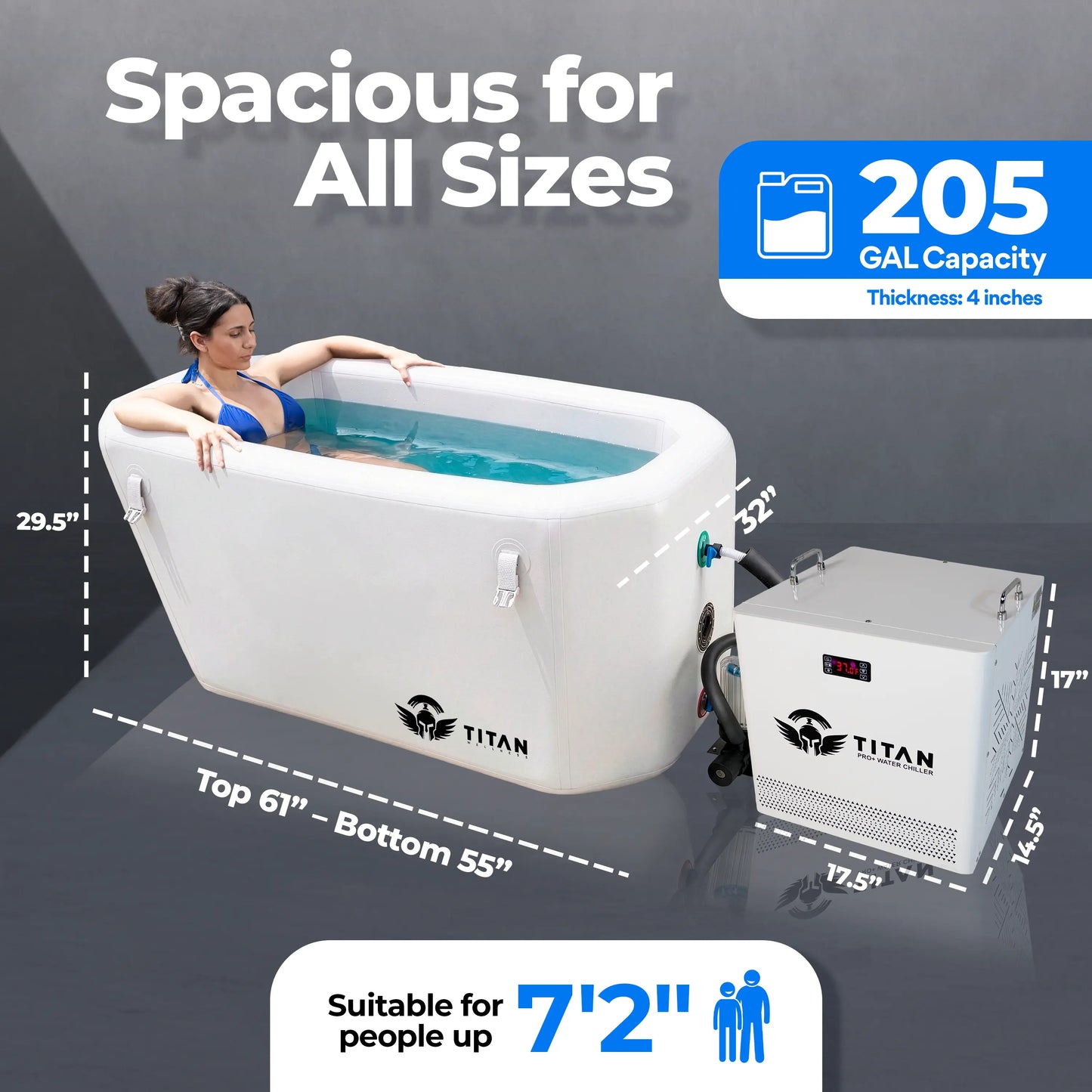 Arctic Triumph Cold Plunge Tub + Chiller Bundle