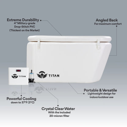Arctic Triumph Cold Plunge Tub + Chiller Bundle Titan Wellness