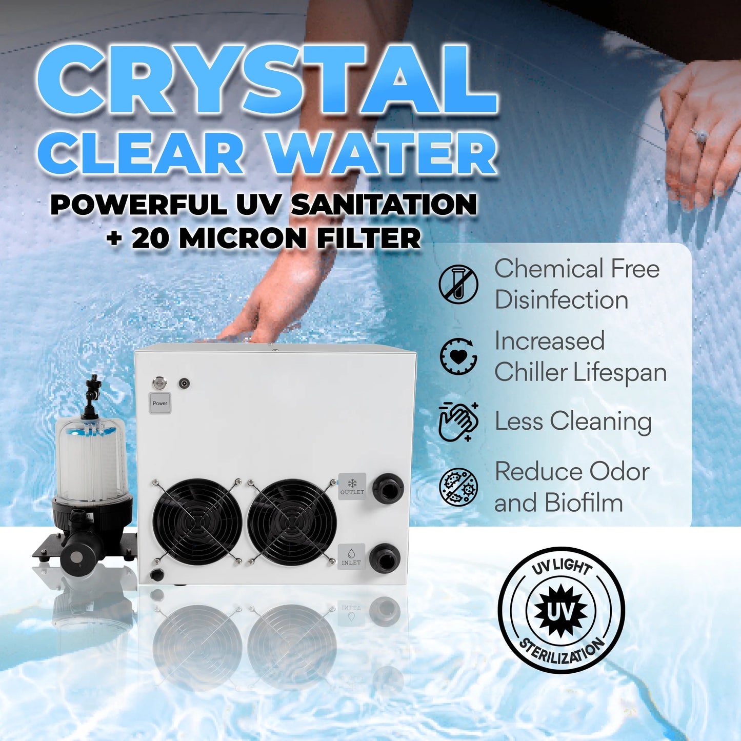 Arctic Triumph Cold Plunge Tub + Chiller Bundle Titan Wellness