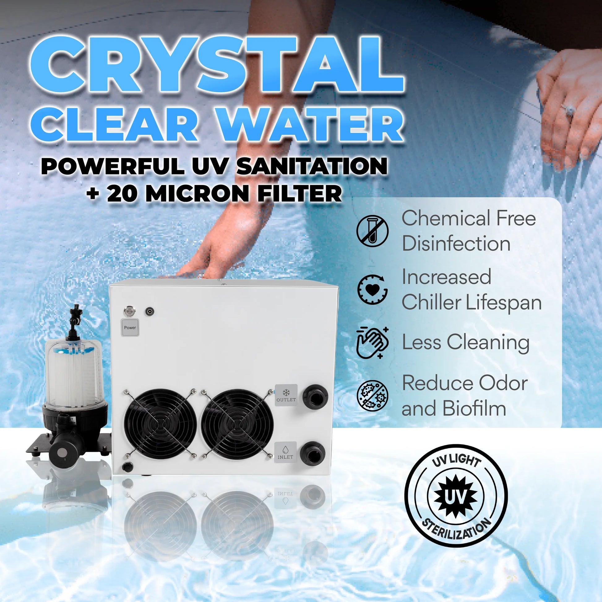 Arctic Triumph Cold Plunge Tub + Chiller Bundle Titan Wellness