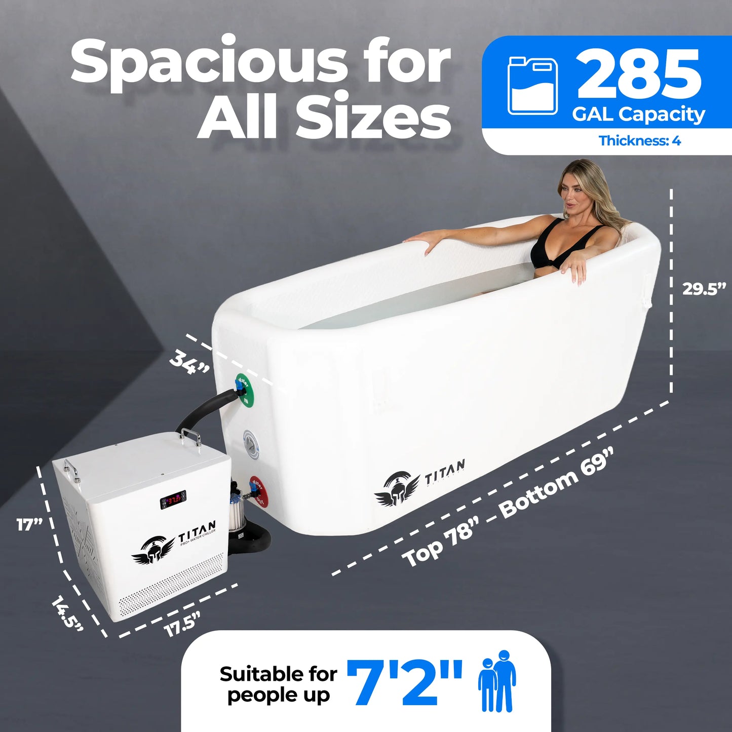 Arctic Triumph XL Cold Plunge Tub + Chiller Bundle
