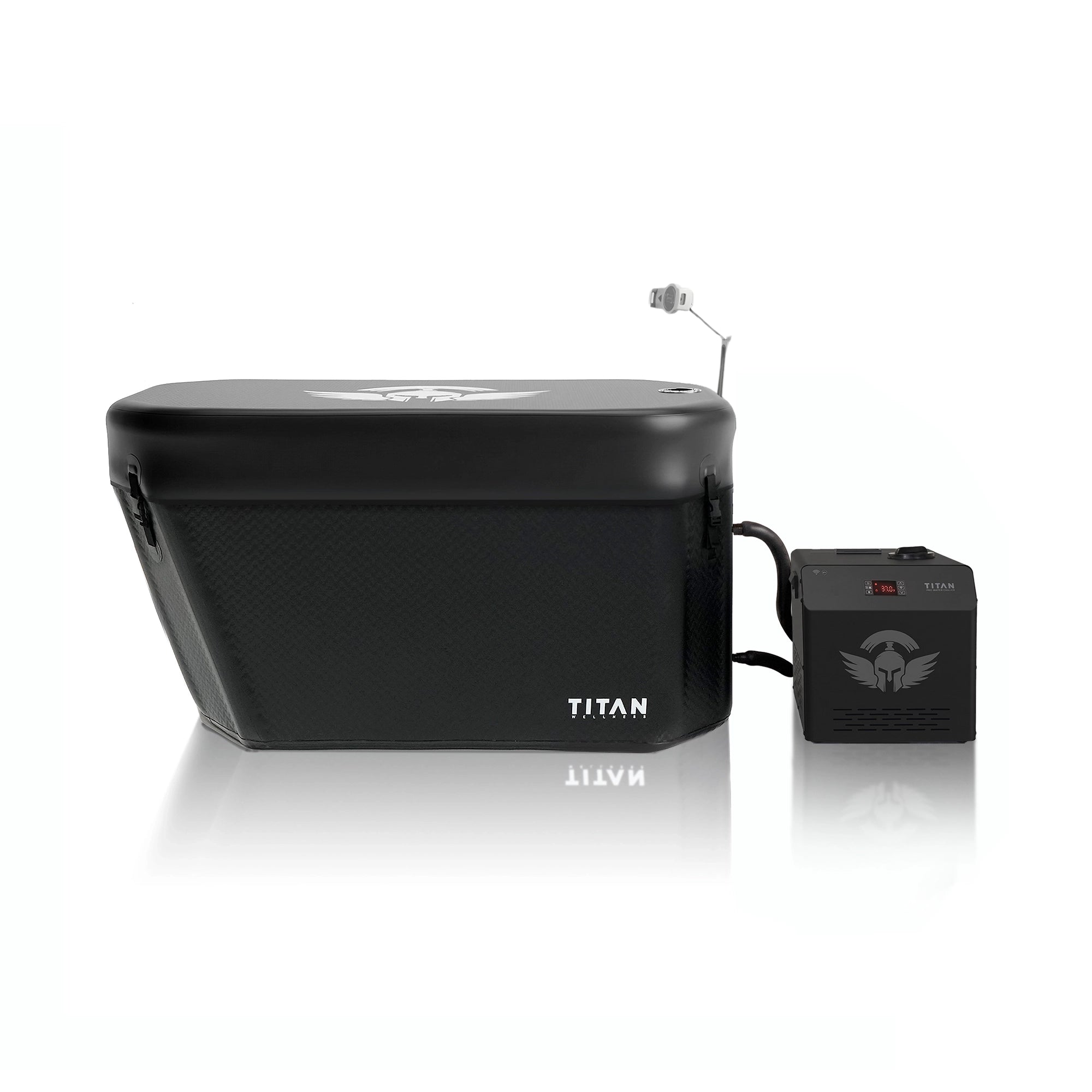 Midnight Black Triumph Cold Plunge Tub + Chiller Bundle