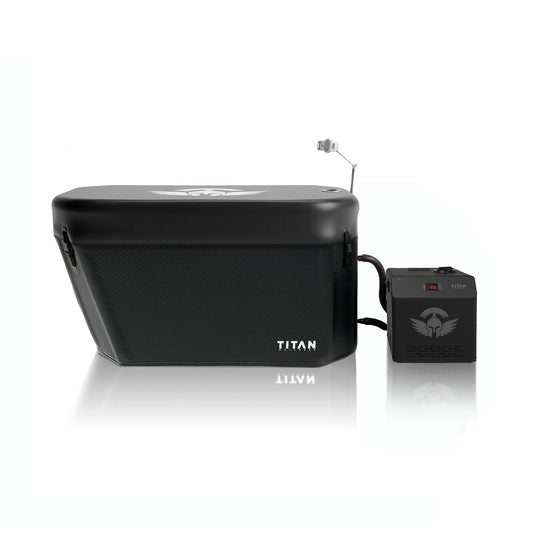 Midnight Black Triumph Cold Plunge Tub + Chiller Bundle
