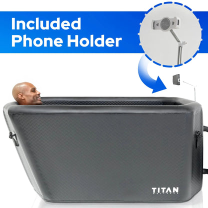 Midnight Black Triumph Cold Plunge Tub + Chiller Bundle