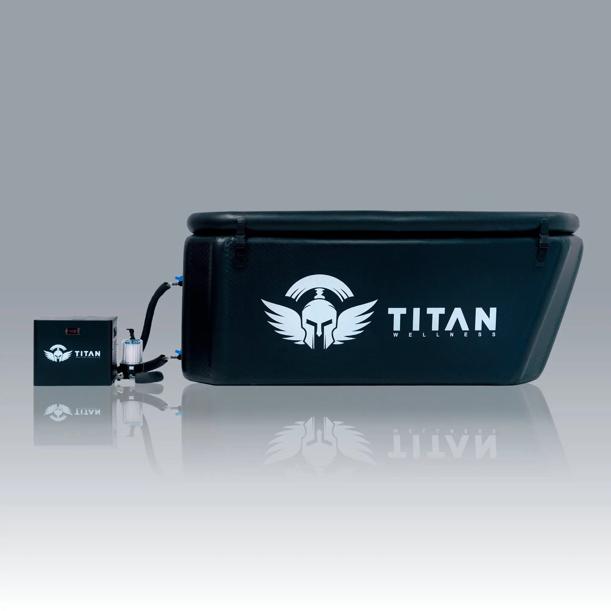 Black Triumph XL Cold Plunge Tub + Chiller Bundle