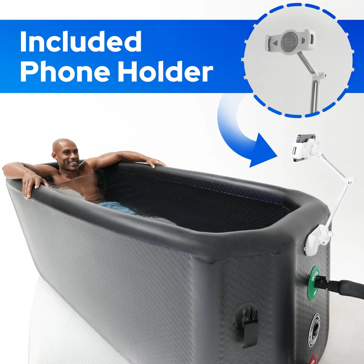Midnight Black Triumph XL Cold Plunge Tub + Chiller Bundle