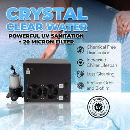 1/3 HP Cold Plunge Chiller Pro+ Titan Wellness Black