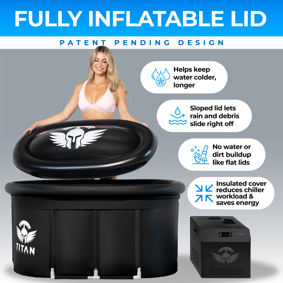 Bravo XL Cold Plunge Tub + Chiller Bundle Titan Wellness
