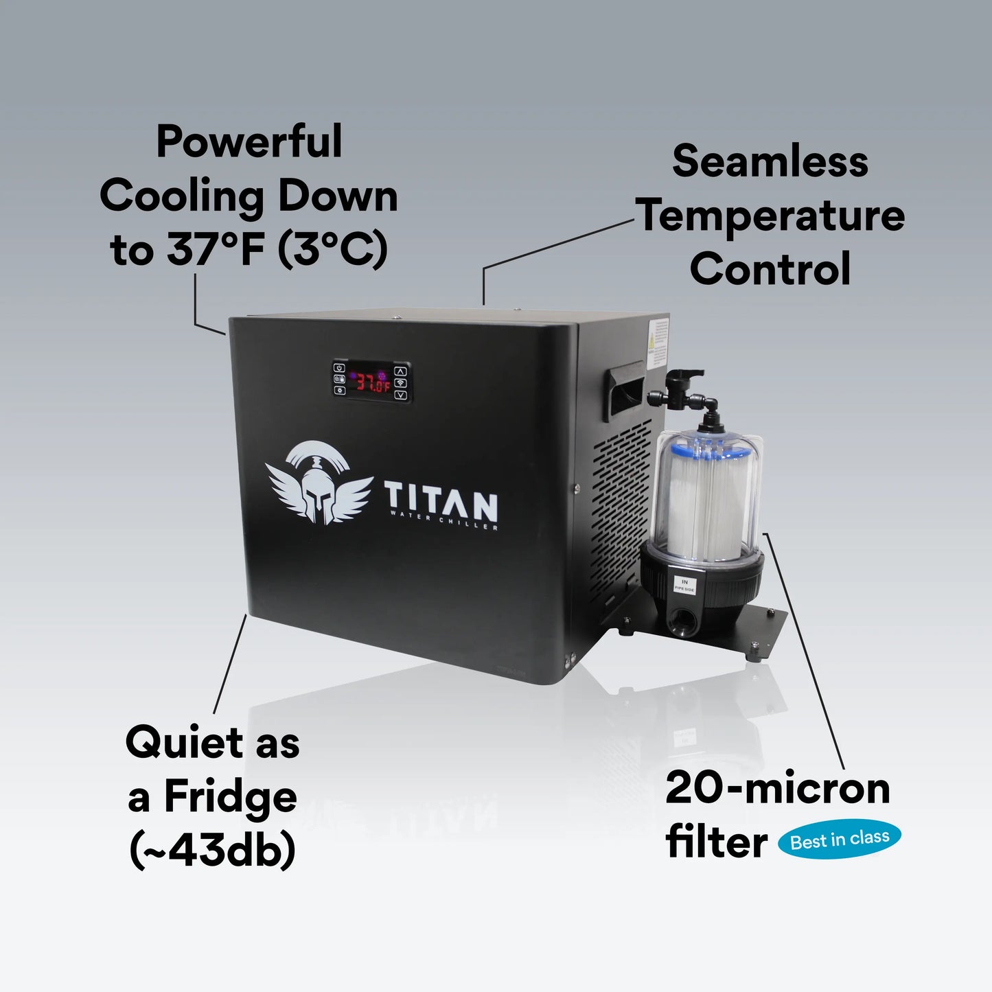 Cold Plunge Chiller Black Titan Wellness