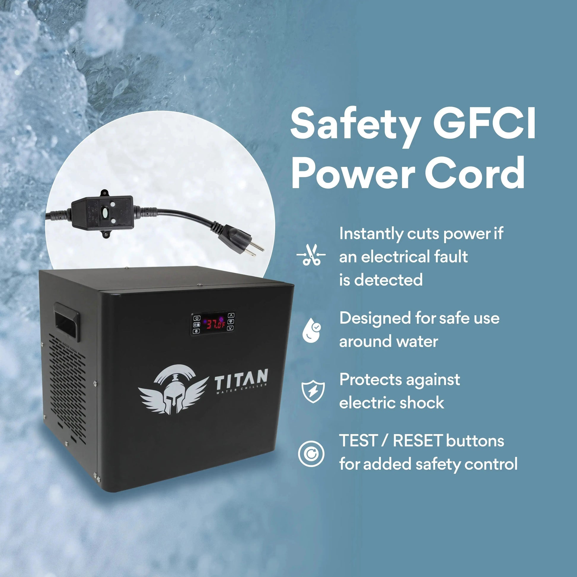 Cold Plunge Chiller Black Titan Wellness  Black