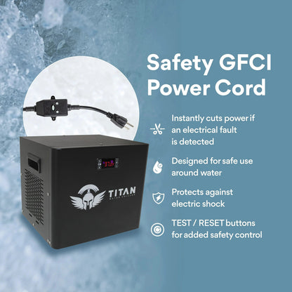 Cold Plunge Chiller Black Titan Wellness  Black