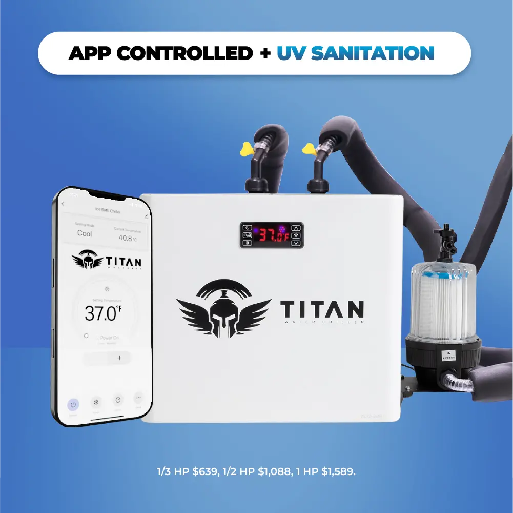 Cold Plunge Chiller White Titan Wellness