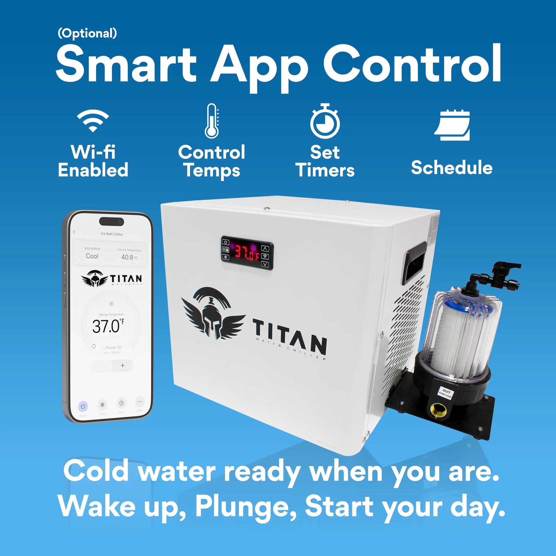 Cold Plunge Chiller White Titan Wellness