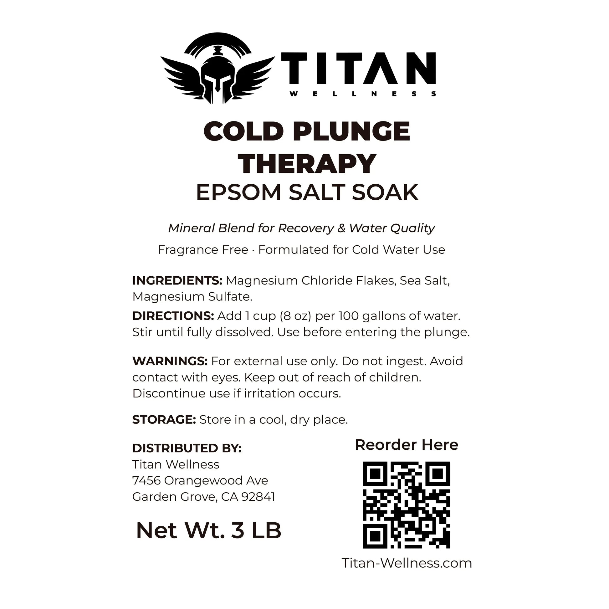 Cold Plunge Therapy Epsom Salt Soak Titan Wellness