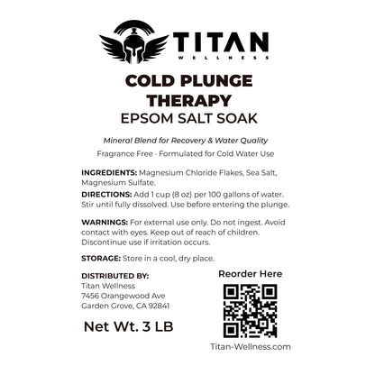 Cold Plunge Therapy Epsom Salt Soak Titan Wellness
