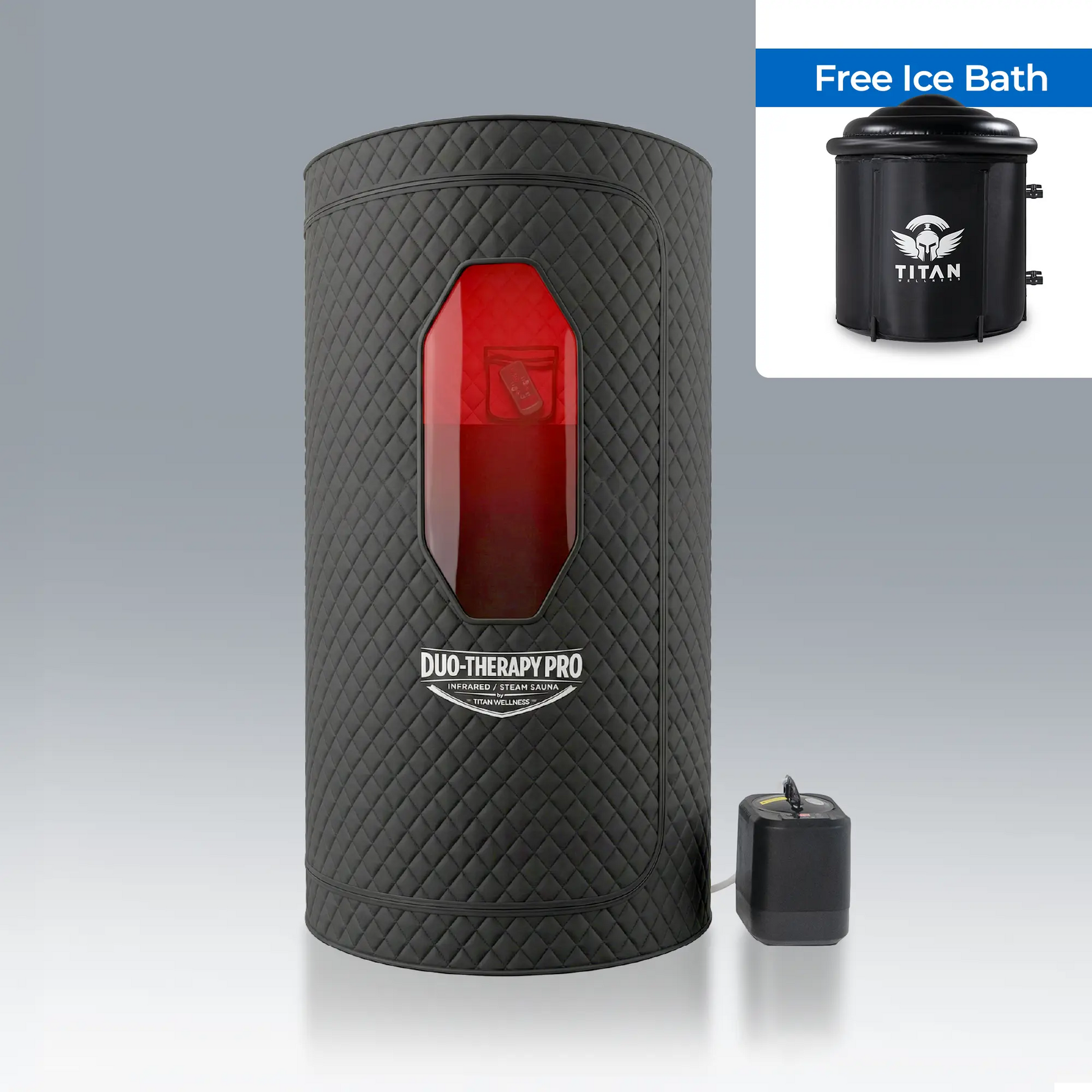 Duo-Therapy Pro® — 2-in-1 Sauna: Infrared Heat Mode or Steam Mode Titan Wellness
