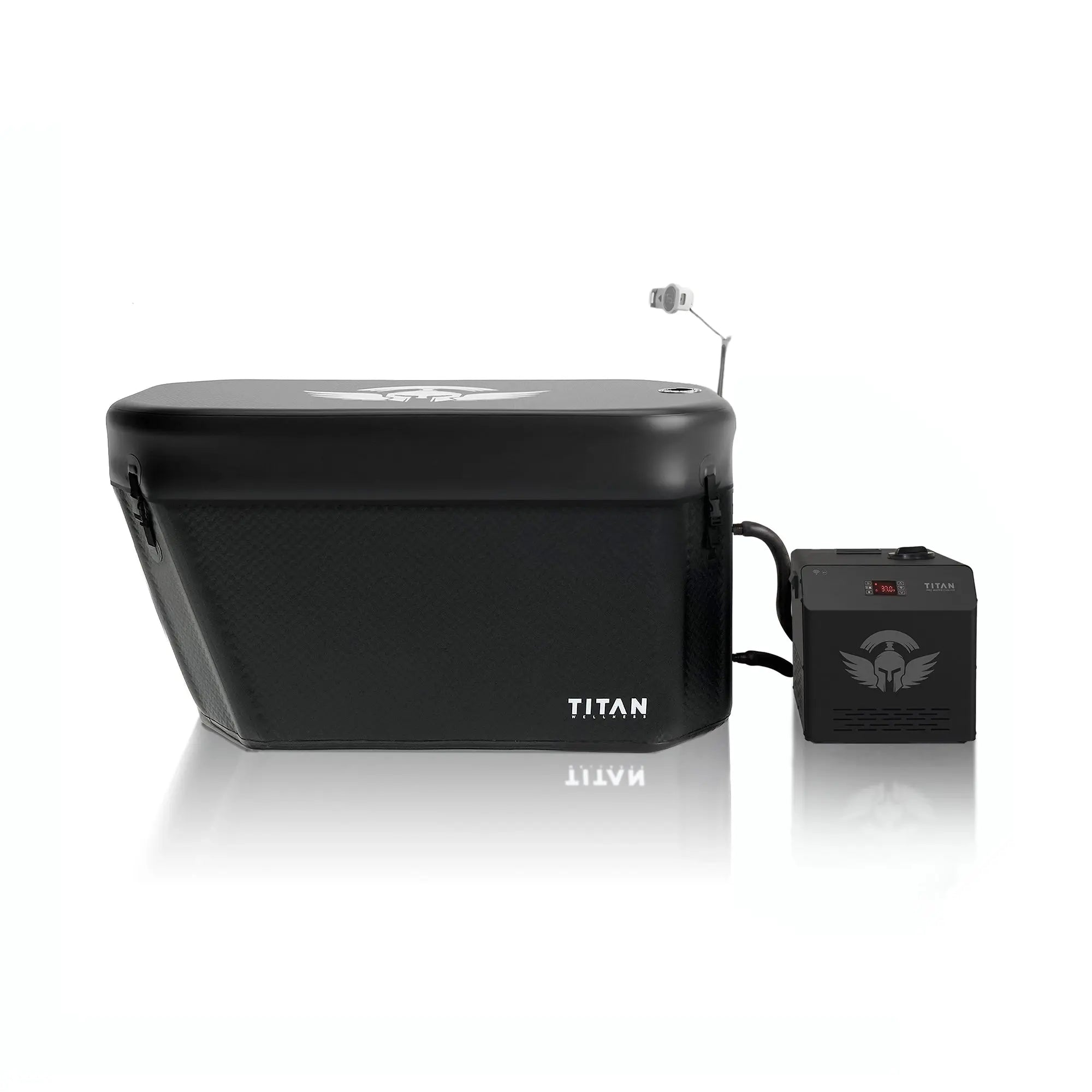 Midnight Black Triumph Cold Plunge Tub + Chiller Bundle