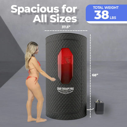Sauna Duo-Therapy Pro® — 2-in-1: Infrared Heat Mode or Steam Mode