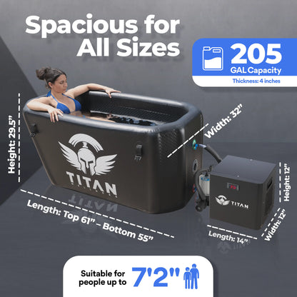 Triumph Cold Plunge Tub + Chiller Bundle Titan Wellness