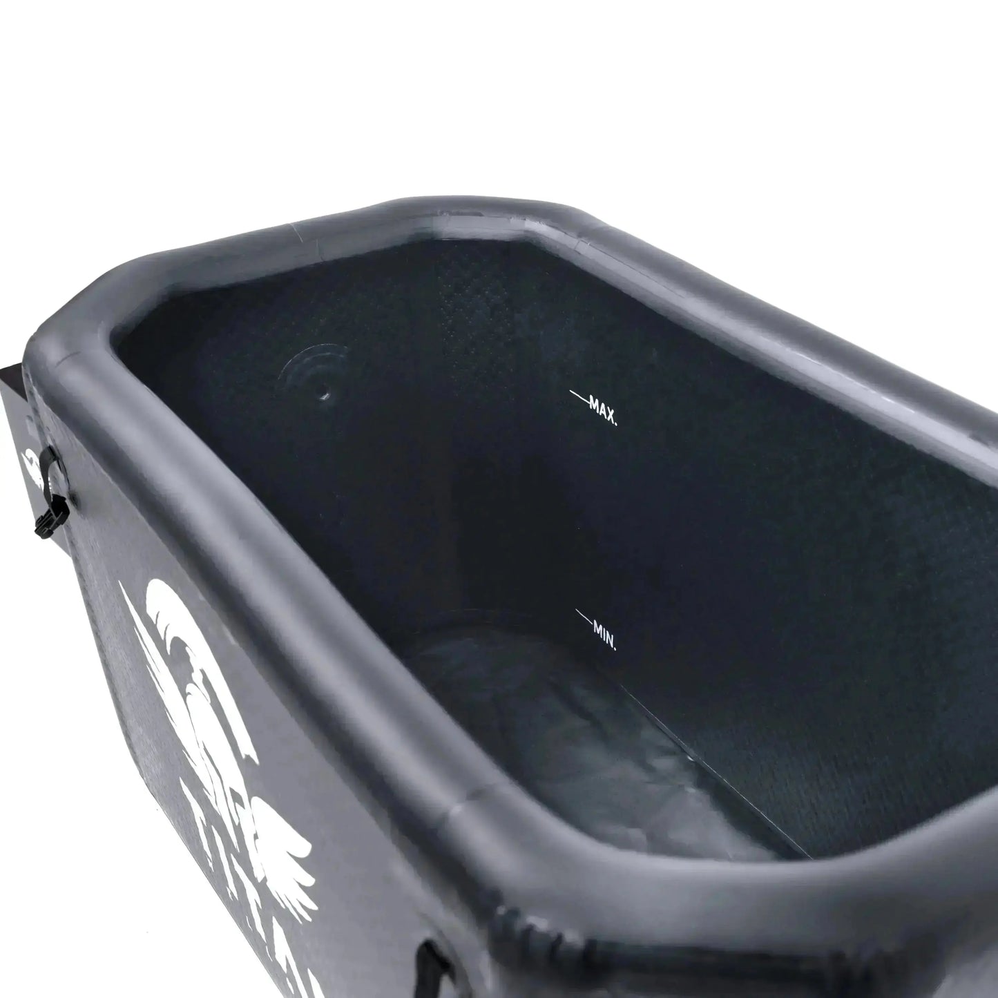 Interior view of Titan Triumph XL tub with textured liner and water level marks