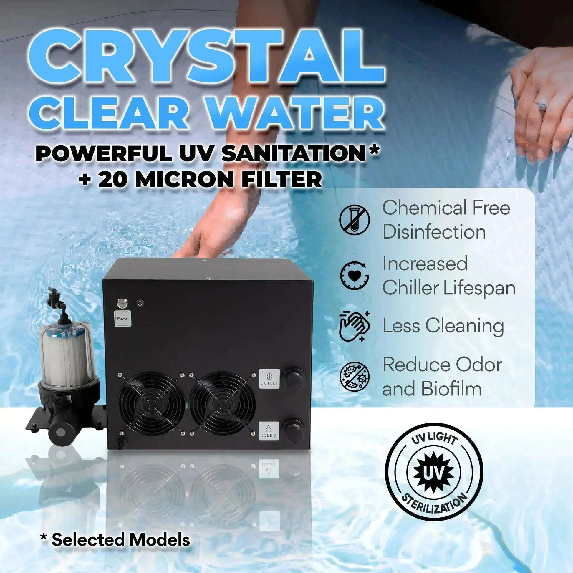 Black Titan Wellness cold plunge chiller for temperature controlled ice baths