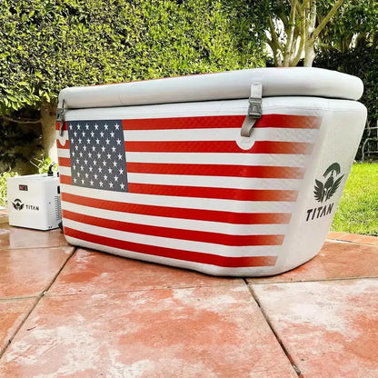 USA Flag Cold Plunge Tub