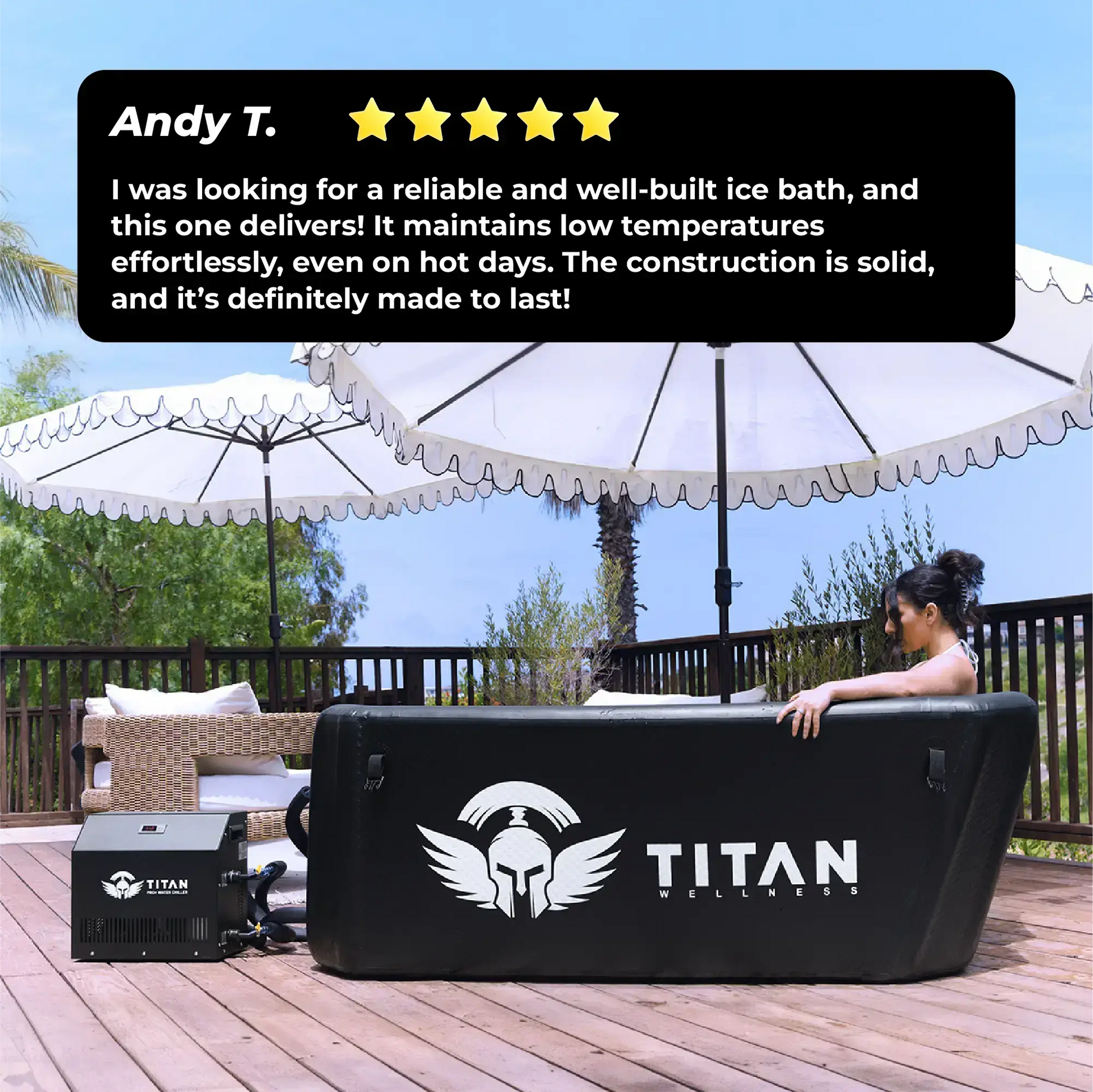TITAN Triumph XL | Dual-User Cold Plunge Tubs for Powerful Therapy