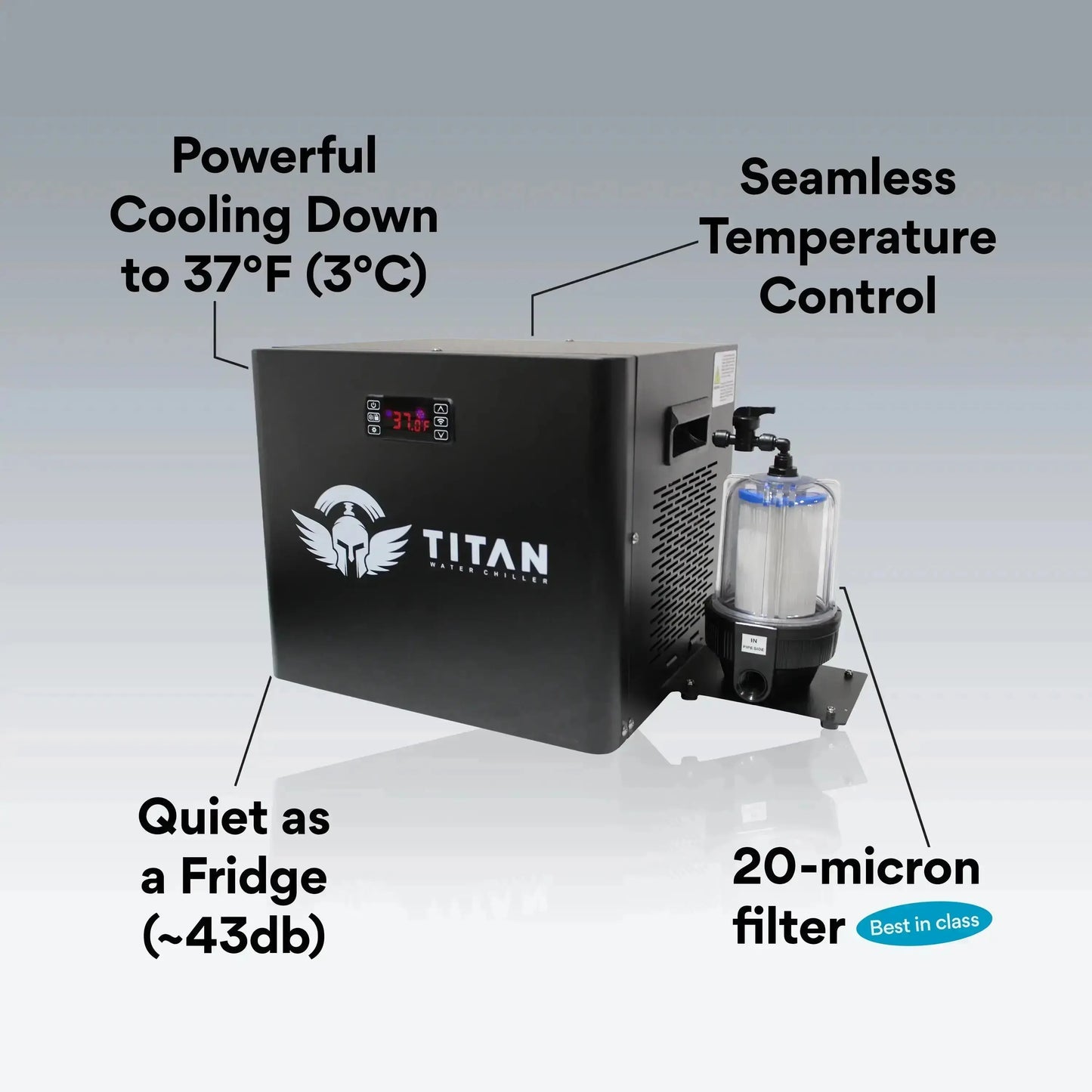 Cold Plunge Chiller Black Titan Wellness
