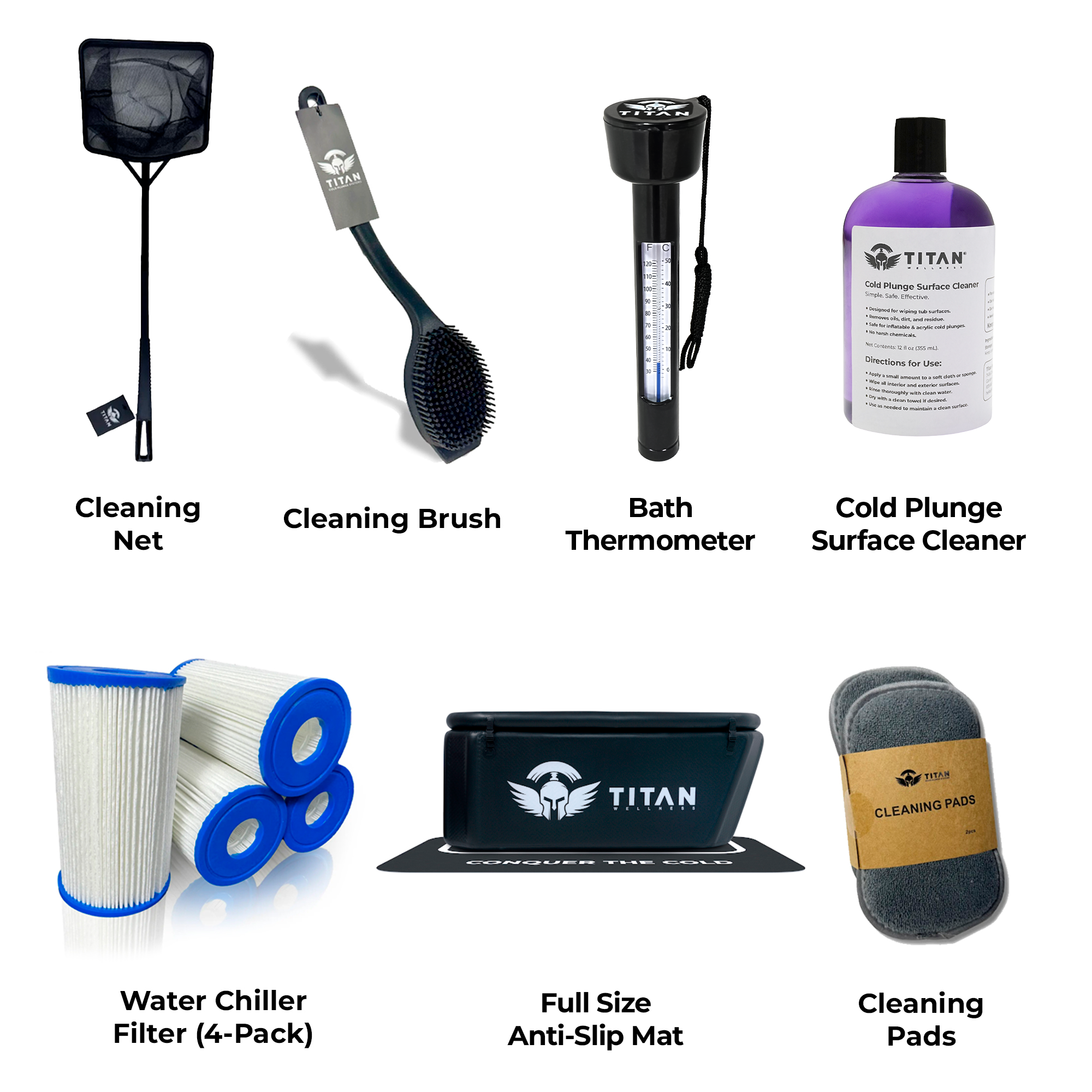 Triumph XL PRO Bundle: Filter 4-Pack, Cleaning Brush, Cleaning Pads, Cleaning Net, Full-Size Neoprene Anti-Slip Mat, Surface Cleaner, and Thermometer