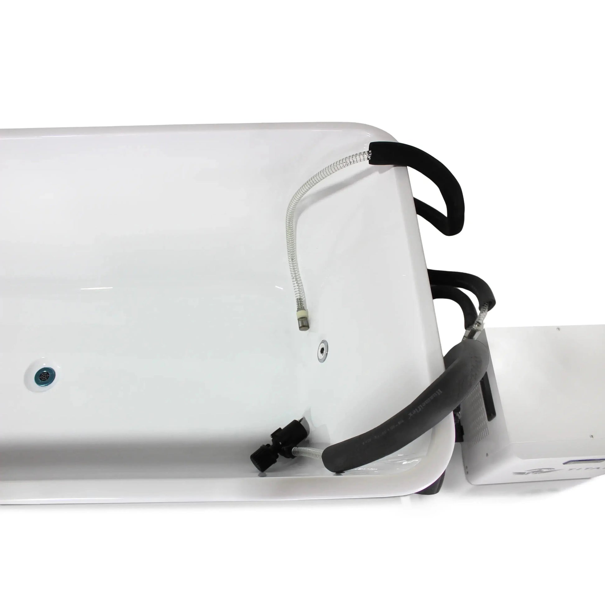 White Universal Ice Bath Chiller by Titan Wellness for maintaining precise water temperatures in cold therapy setups.