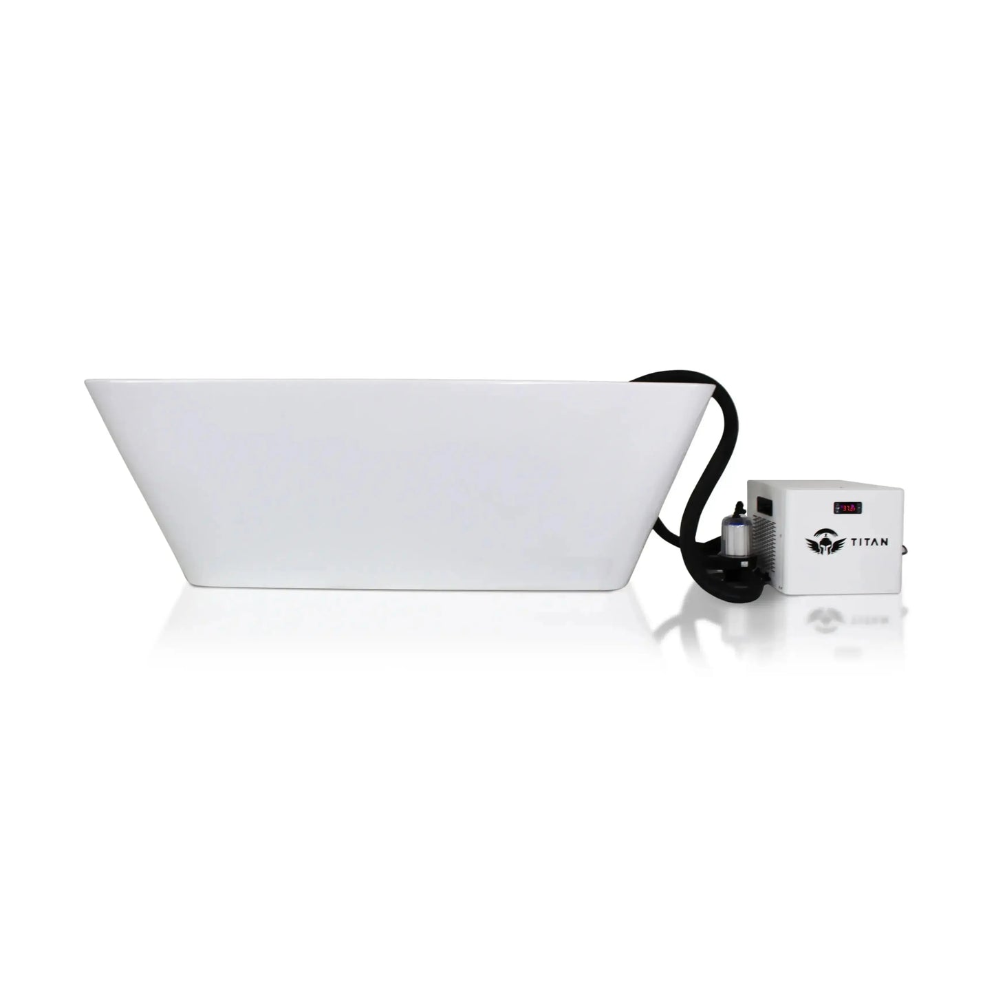 White Universal Ice Bath Chiller by Titan Wellness for maintaining precise water temperatures in cold therapy setups.