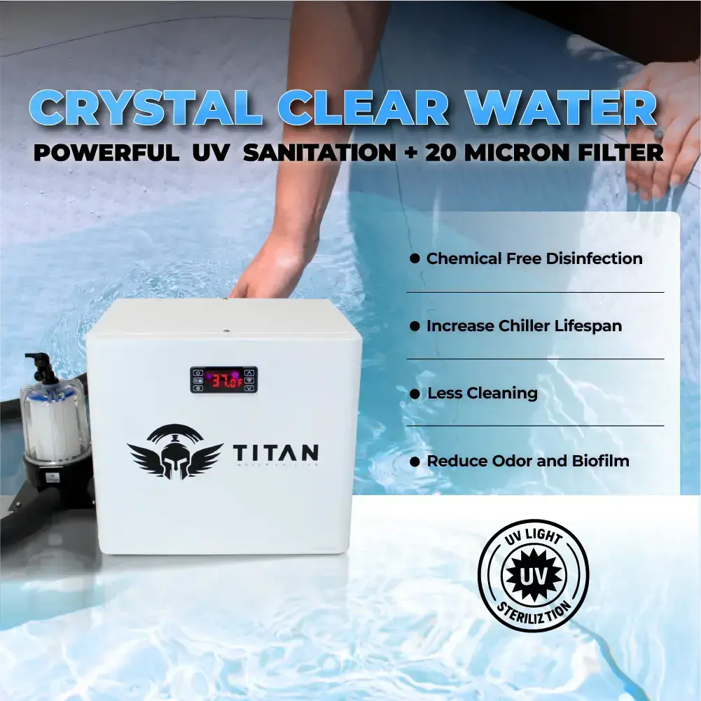 Cold Plunge Chiller White Titan Wellness