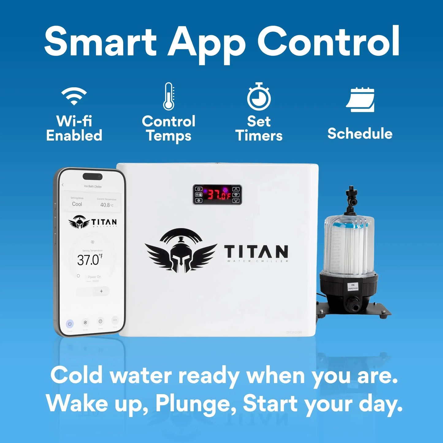 Cold Plunge Chiller White Titan Wellness